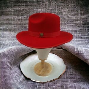 MEN'S BRUNO CAPELO MONARCH COBALT BOTTOM WIDE 3" BRIM WOOL FEDORA. MO-217.